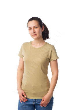 Песочная женская футболка Песочная женская футболка